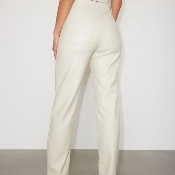 Dynamite Gisele Rainy Day Beige faux leather pants US 2 (DOWN TO TRADE for US 4) - Picture 6 of 8